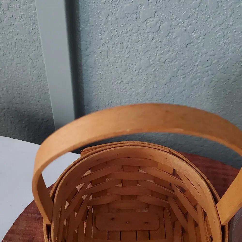 Longaberger 1993 Inaugural Basket Protector & 6 Christmas Holiday Ornaments